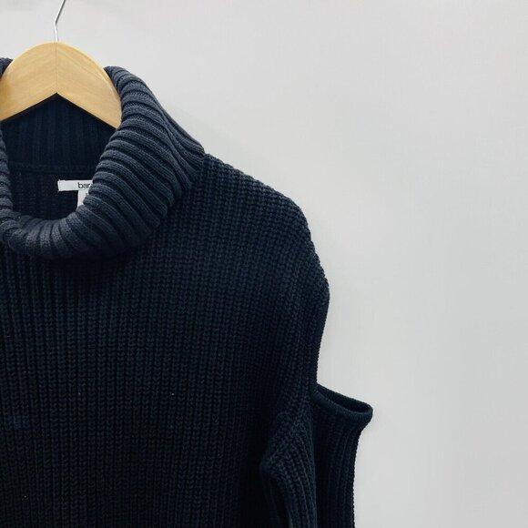 Bar III Womens Size XS Turtleneck Cutout Sleeve Pullover Sweater in Black $59 - Picture 3 of 7